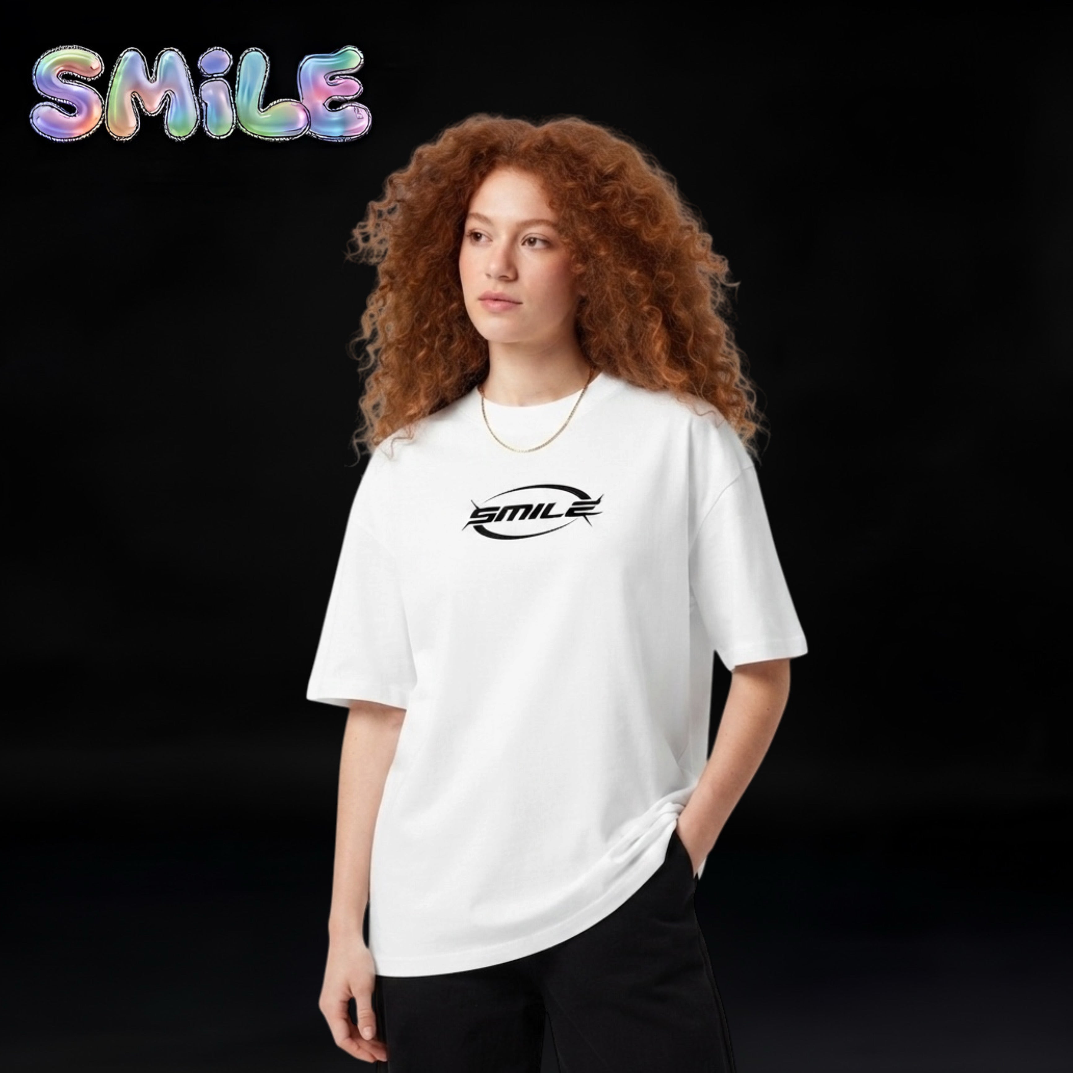 Unisex Adult Smile T-Shirt Male