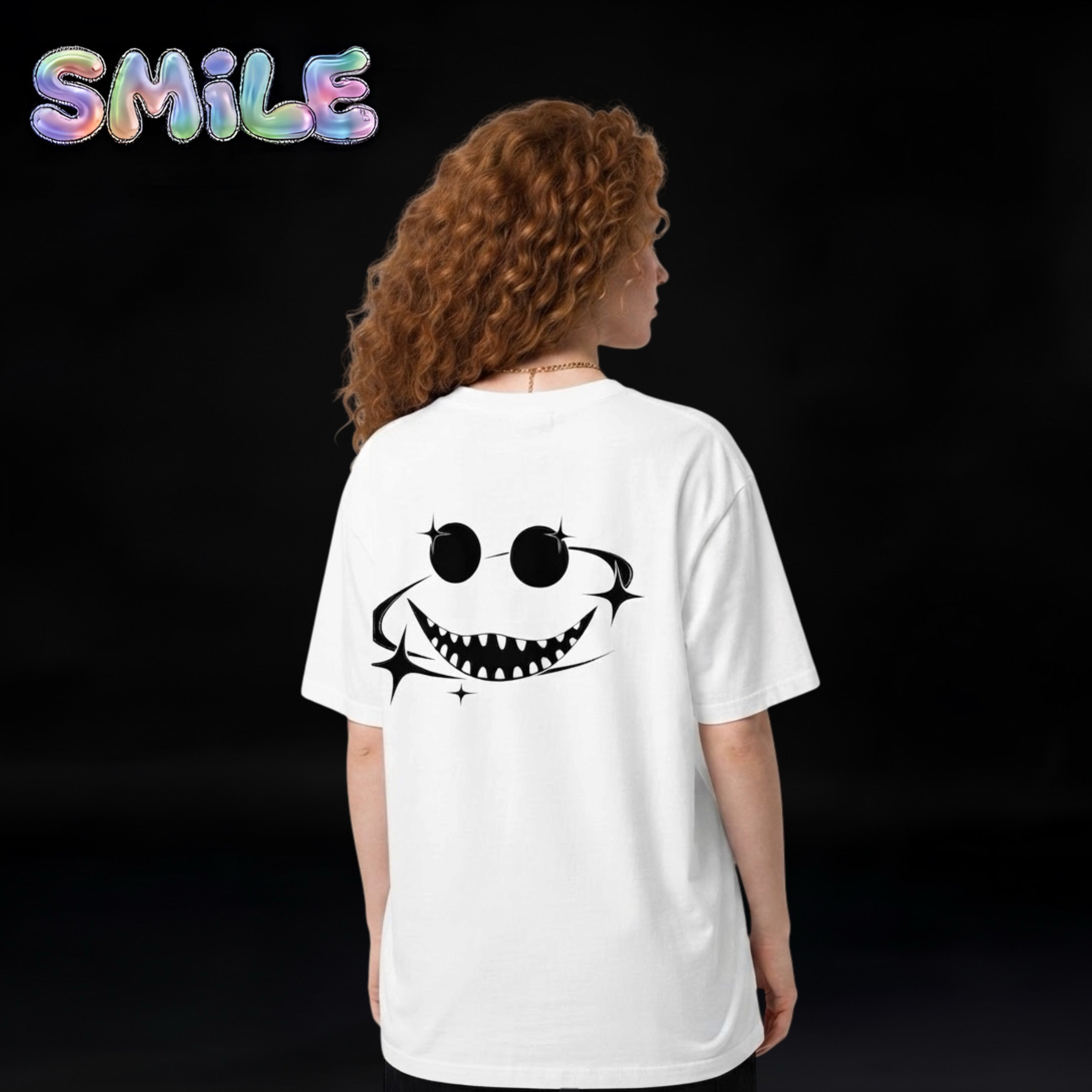 Unisex Adult Smile T-Shirt Male