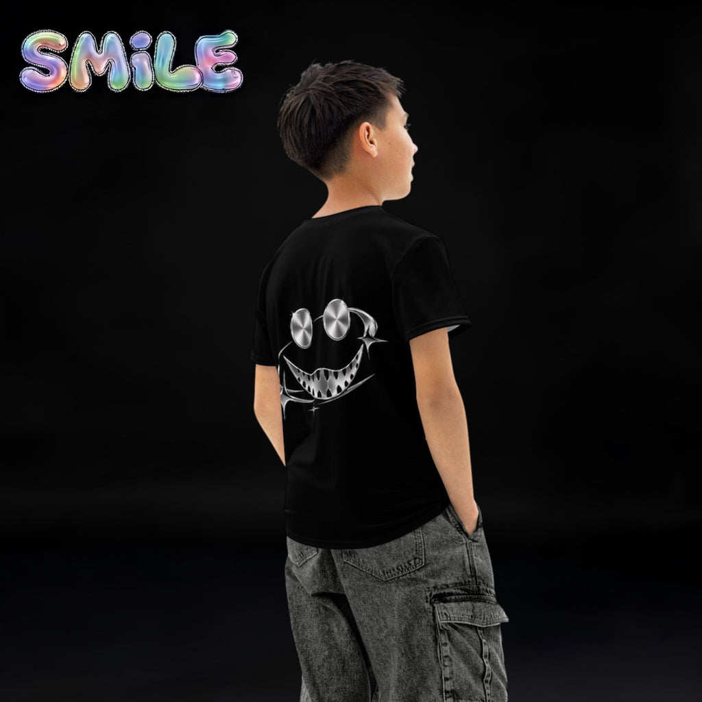 Boys & Girls Smile Teens T-Shirt (Special) Silver