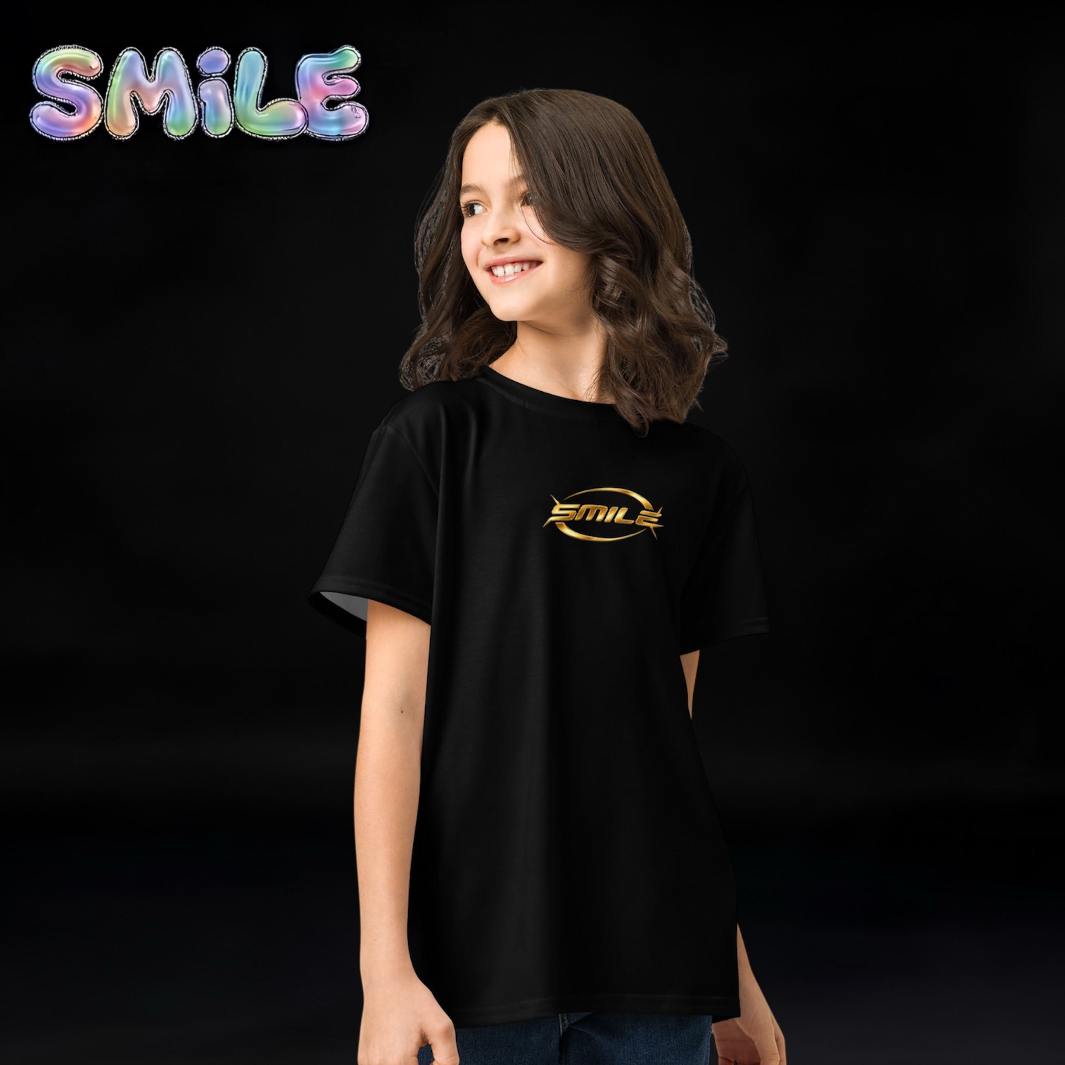 Boys & Girls Smile Teens T-Shirt (Special) Gold