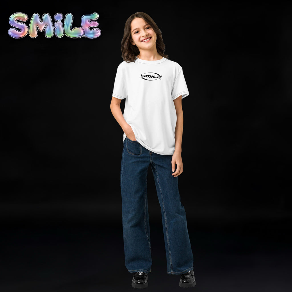 Boys & Girls Smile Teens T-Shirt White