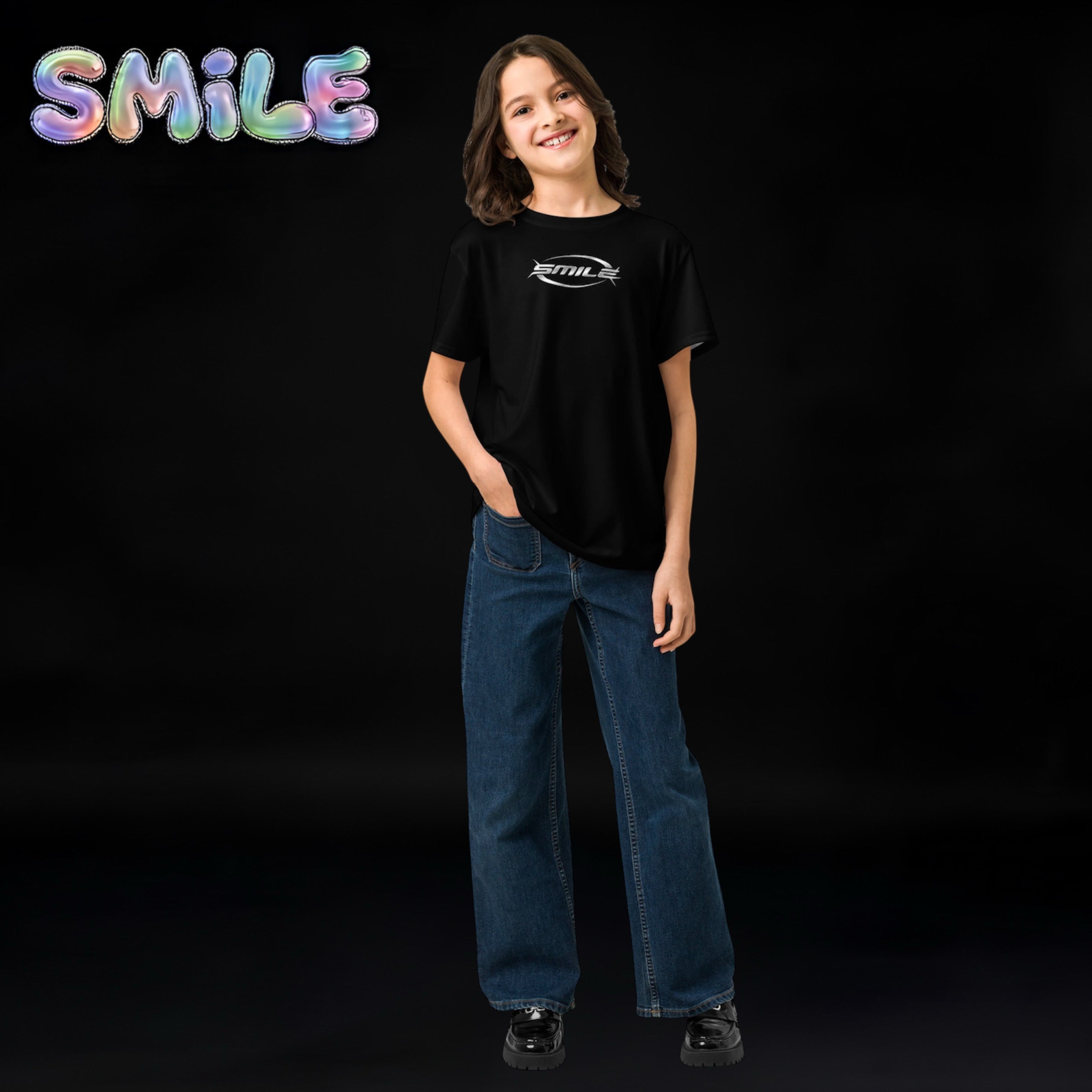 Boys & Girls Smile Teens T-Shirt (Special) Silver