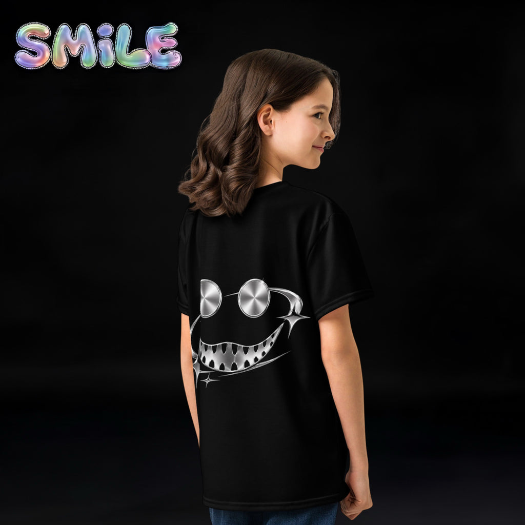 Boys & Girls Smile Teens T-Shirt (Special) Silver