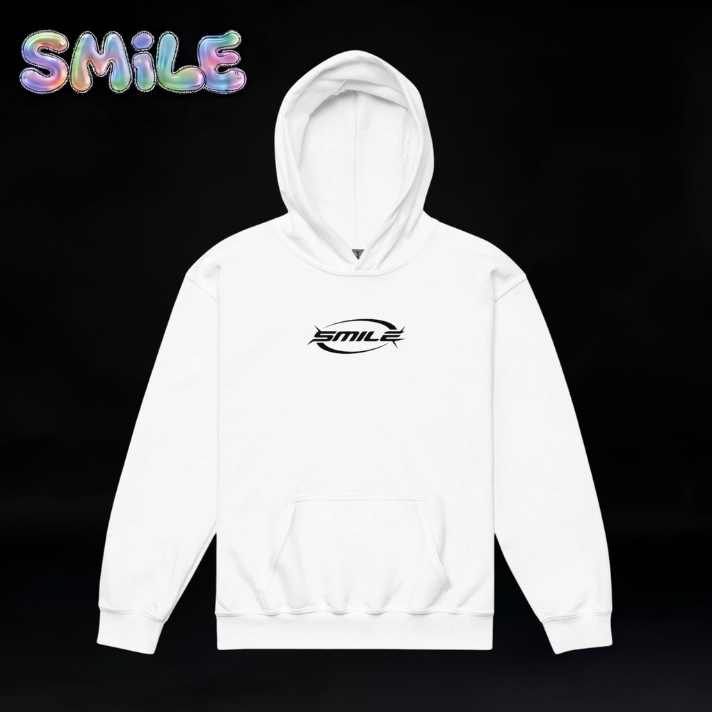 Boys & Girls Smile Teens Pullover Hoodie White Colors