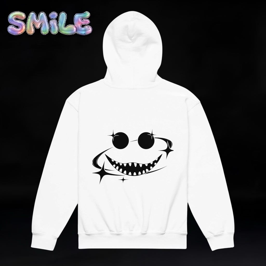 Boys & Girls Smile Teens Pullover Hoodie White Colors