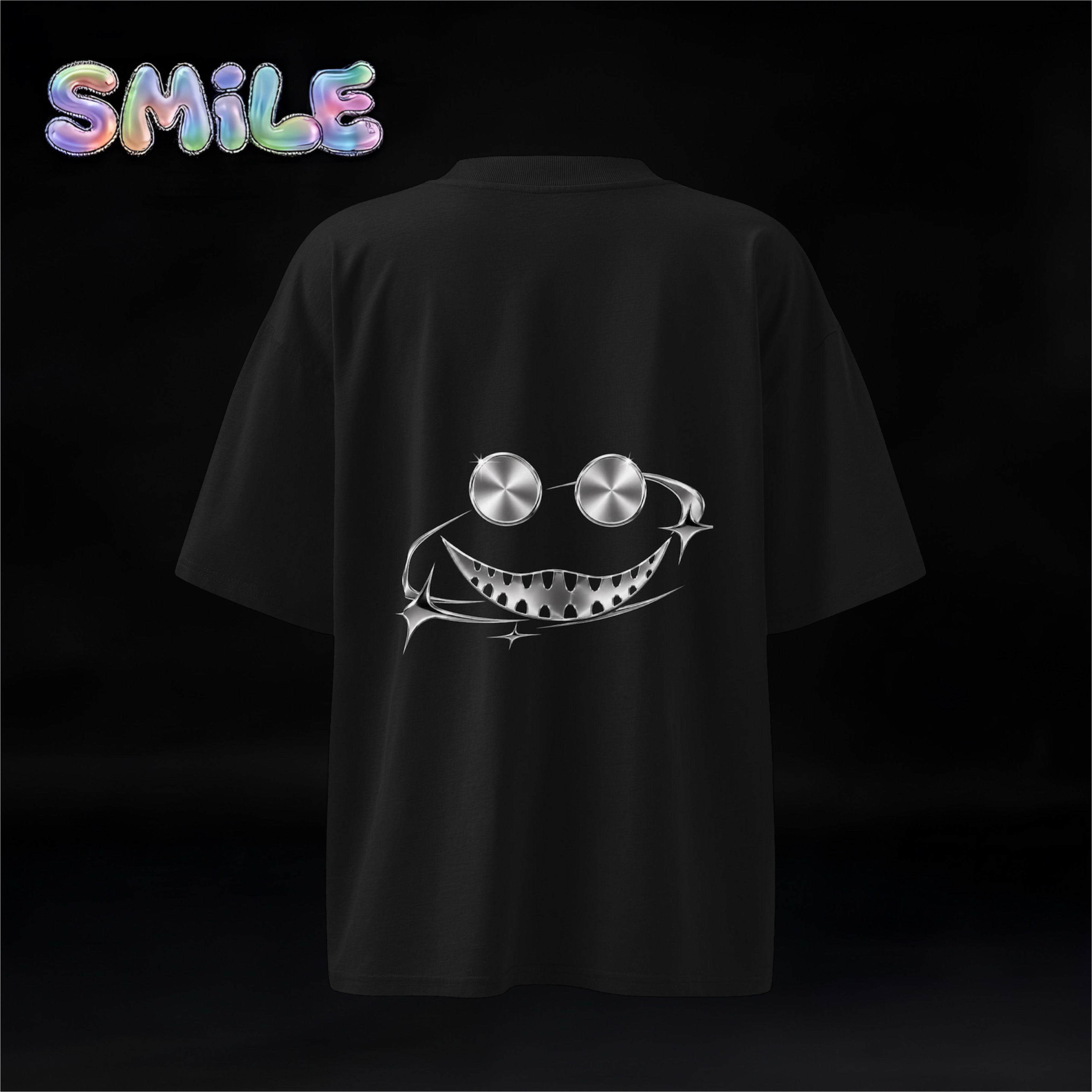 Unisex Adult Smile T-Shirt (Special) Silver