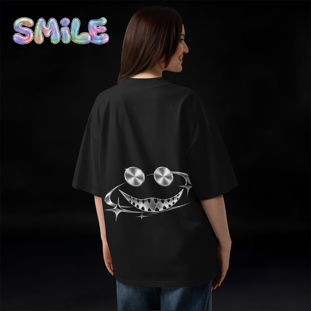 Unisex Adult Smile T-Shirt (Special) Silver
