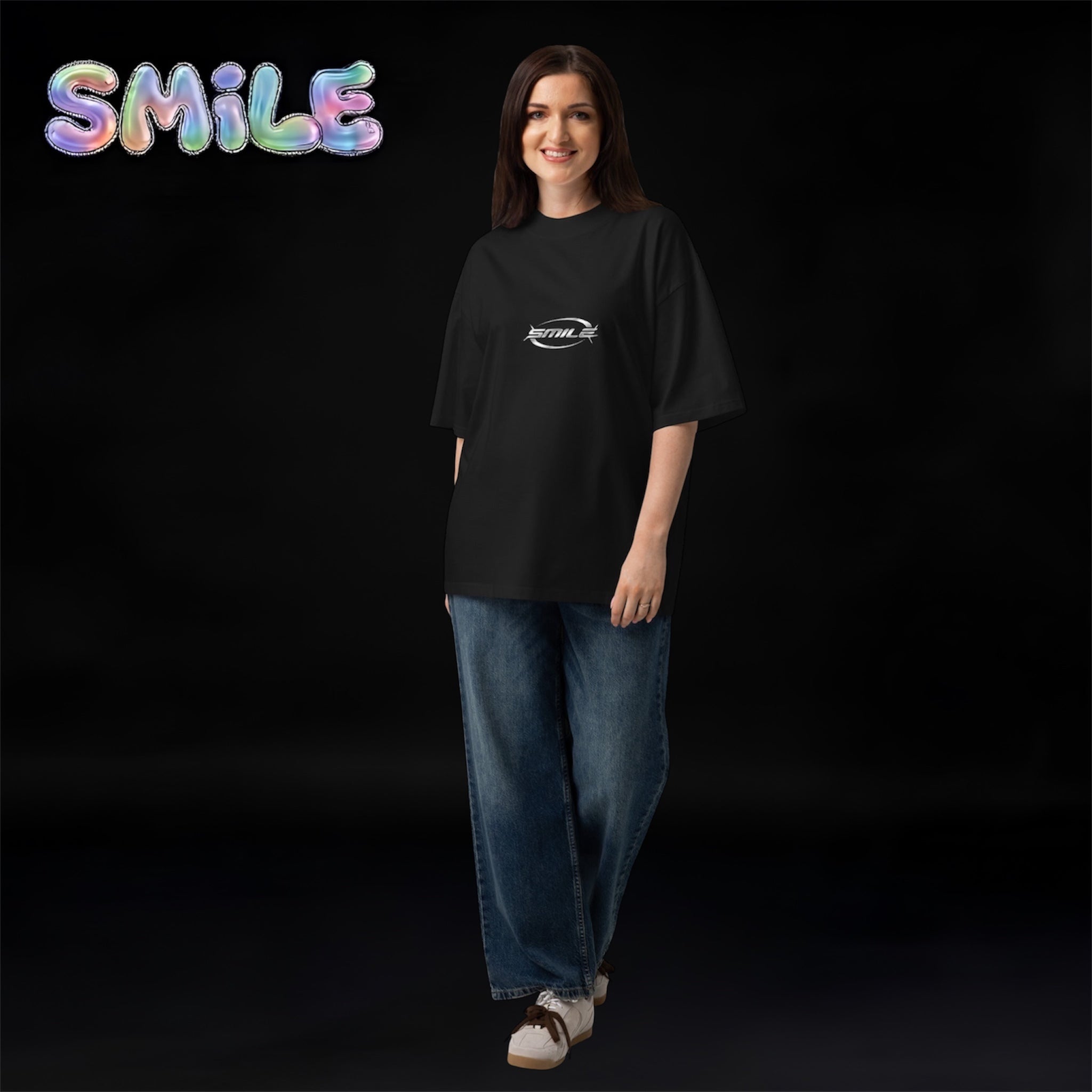 Unisex Adult Smile T-Shirt (Special) Silver